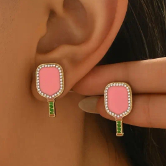 Hot Topic Pink and Green Popsicle Earrings - Picture 1 of 3